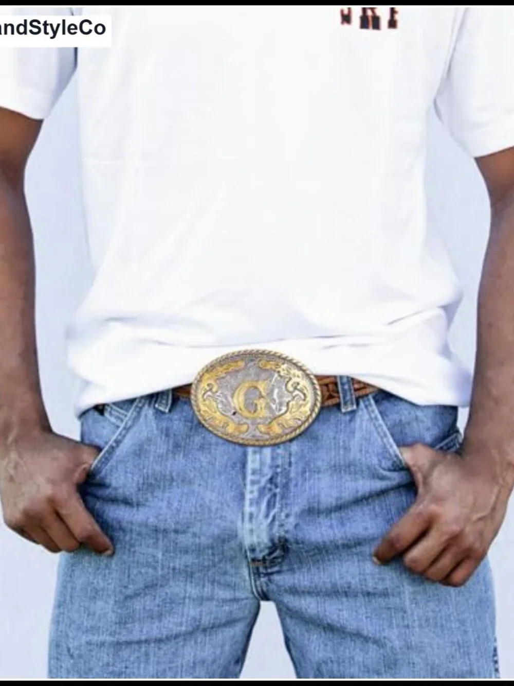 Western Belt Buckle Initial Letter Alloy Snap on Belt Men Women Rodeo Gift